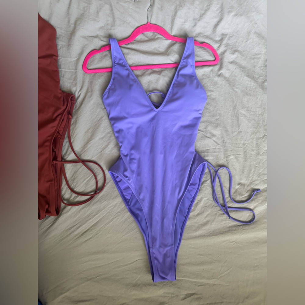 TA3 Sculpting Purple One-Piece Swimsuit
